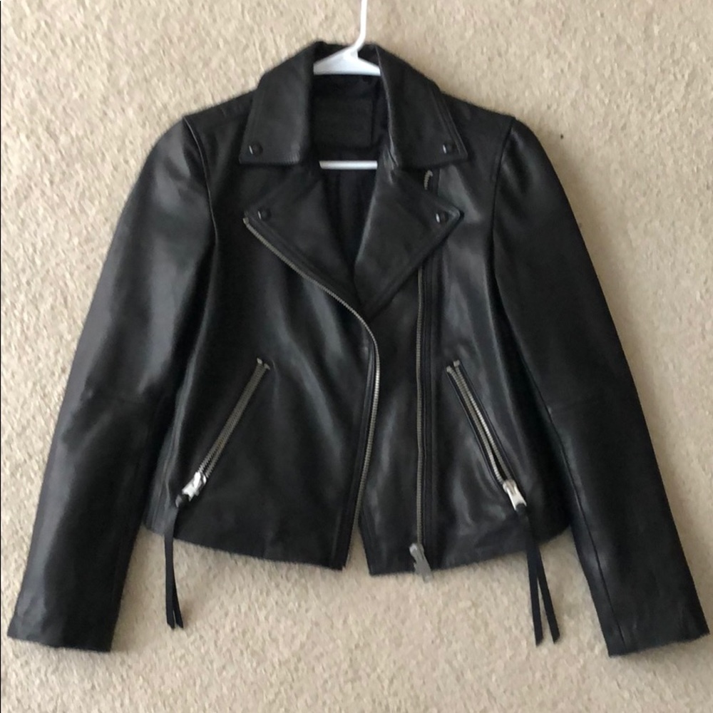 AllSaints 100% Leather women’s Dalby Biker Jacket